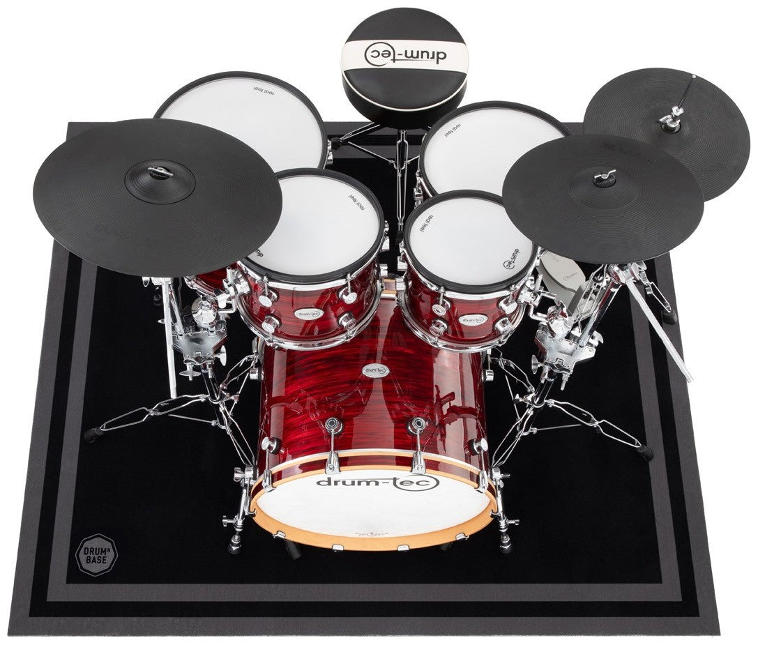 Free Suspension & 27dB Impact Noise Reduction - Drum Mat 1.50 x 1.30m - Stage Black