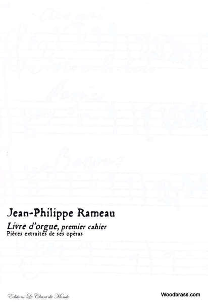 Ch Du Monde Rameau J.P. - Livre D'Orgue Premier Cahier