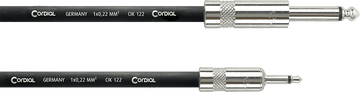 MODULAR PATCH CABLE JACK MINIJACK MONO 1 M