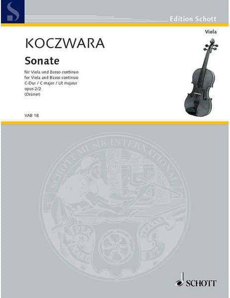 Schott Koczwara - Sonata C Major Op. 2/2 - Alto et Basso Continuo