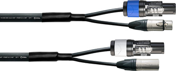 DMX XLR 3-pin + Powercon Cable 1,5 M