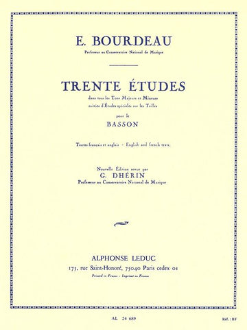 Bourdeau E. - 30 Etudes - Basson