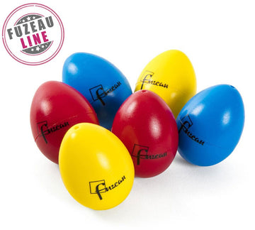Set of 3 pairs of colourful sound-making eggs