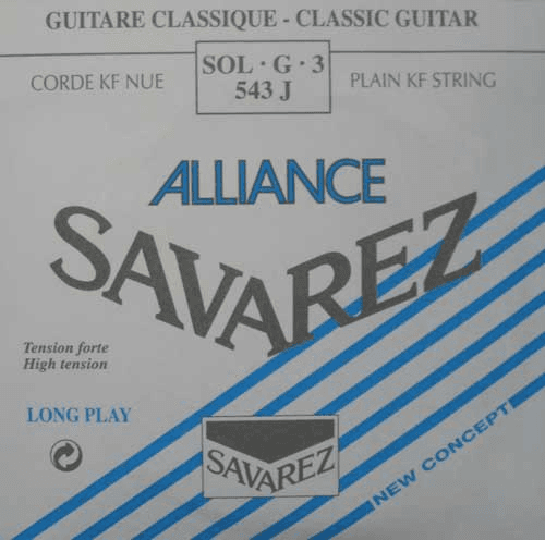 Savarez CORDE A L'UNITE 543J SOL - BLEUE - TIRANT FORT