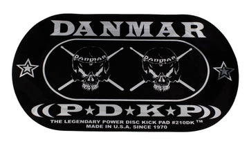 210DKSk - Self-Adhesive Double Bass Drum Pedal Pad - Skull
