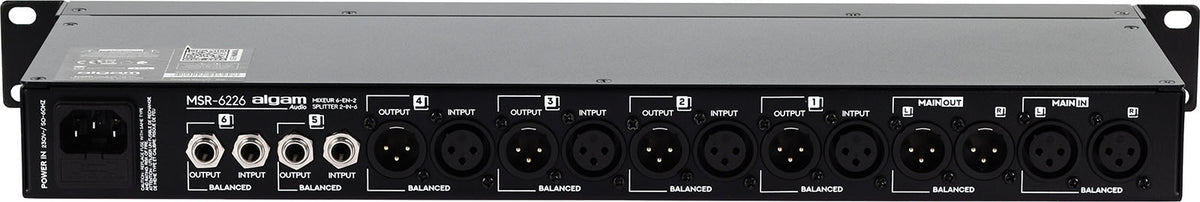MSR 6226 - rack-mountable 6-in-2 mixer / 2-in-6 splitter
