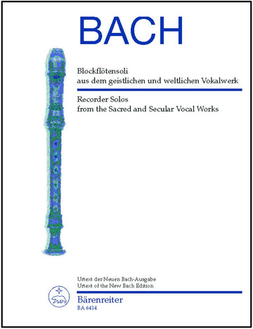 Bach J.S. - Blockflotensoli Aus Dem Geistlichen Und Weltlichen - Flute A Bec