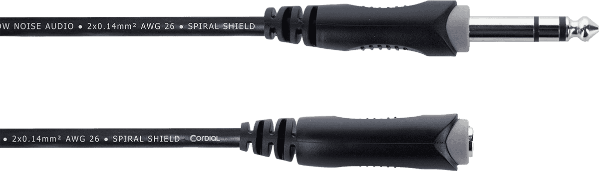 STEREO AUDIO CABLE JACK MALE / FEMALE 5 M