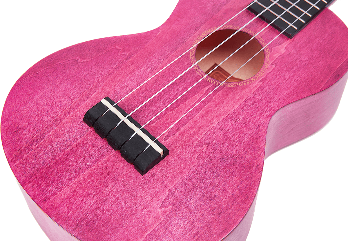 Ukulele Island Concert Cherry Red + Cover