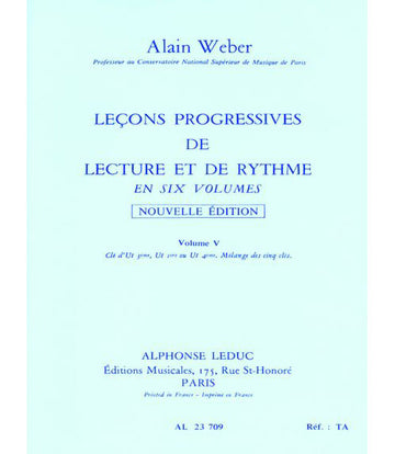LEÇONS PROGRESSIVES LECTURE ET RYTHME VOL.5