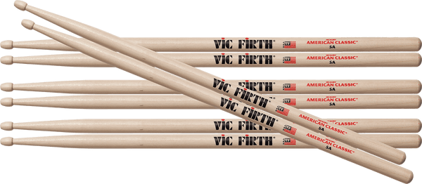 Vic Firth P5A-3.5A-1 - Promotional pack 4 5A American Classic Hickory