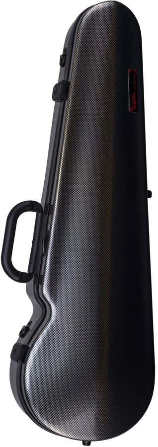 4/4 HIGHTECH CONTOURED VIOLIN CASE - SILVER CARBON LOOK