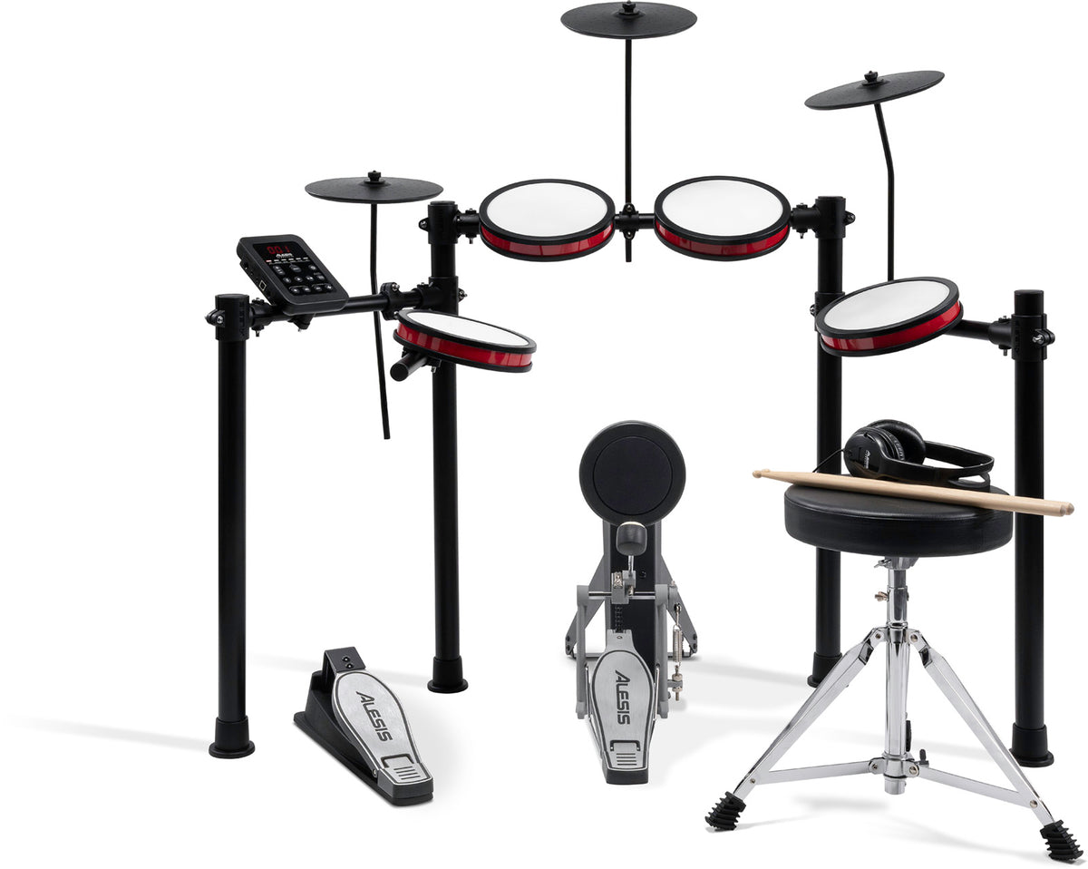 TURBOPROKIT 8-Piece All-in-One Electronic drum kit Set with Bluetooth