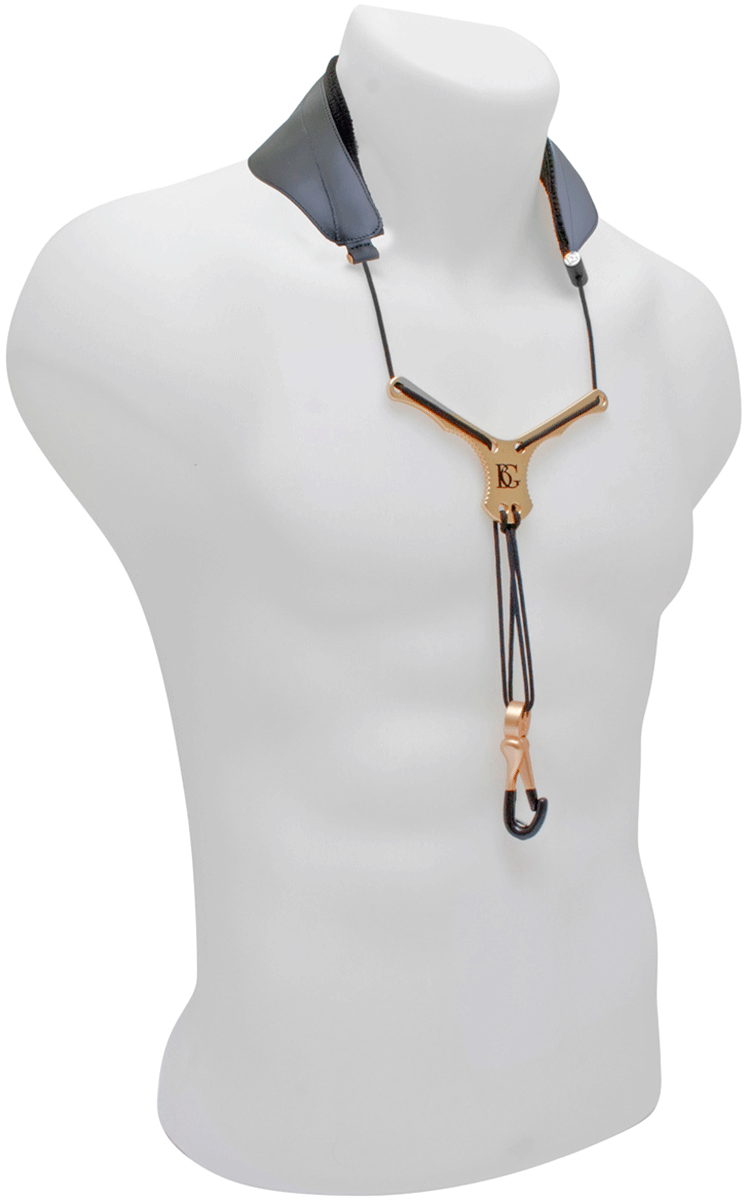 YOKE ZEN STRAP BLACK - METAL SNAP HOOK - ALTO SAX/ TENOR SAX