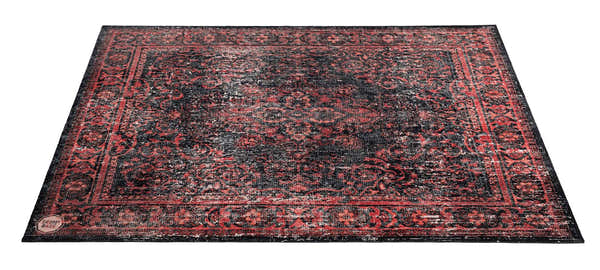 Drum N Base VP185-RBL - VINTAGE PERSIAN STAGE / DRUM MAT 1.85 X 1.60M ANTI-SLIP - BLACK RED