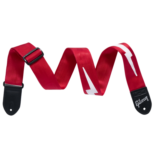Gibson Accessories THE LIGHTNING BOLT SEATBELT RED