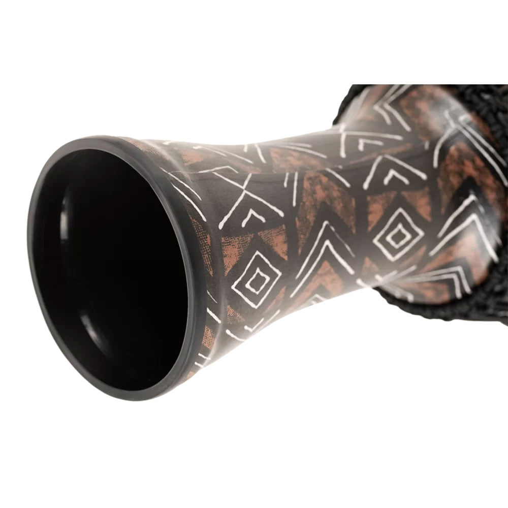 PERCUSSION 12" ROPE TUNED TRAVEL SERIES DJEMBE SYNTHETIC HEAD (PATENTED) KANGA SARONG