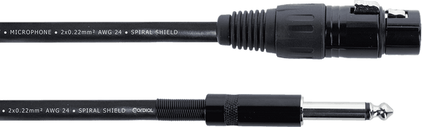 Cordial AUDIO CABLE XLR FEMALE / JACK MONO 5 M