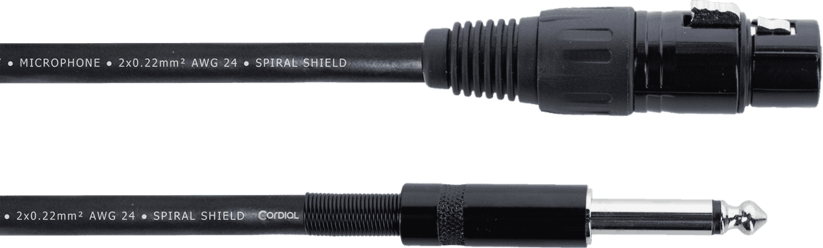 AUDIO CABLE XLR FEMALE / JACK MONO 5 M