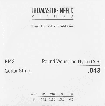 Thomastik JOHN PEARSE FOLK SERIES LIGHT MI6 CLASSICAL GUITAR STRINGS .43