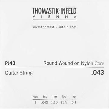 JOHN PEARSE FOLK SERIES LIGHT MI6 CLASSICAL GUITAR STRINGS .43