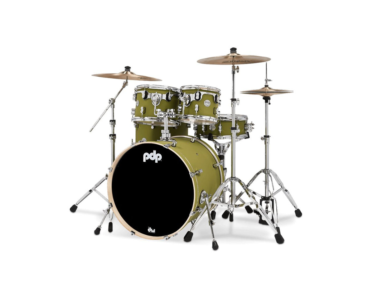SHELL SET CONCEPT MAPLE FINISH PLY CM5 KIT 22" SATIN OLIVE PDCM2215SO
