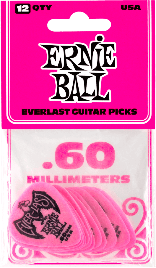EVERLAST PICKS 12-PACK PINK .6MM
