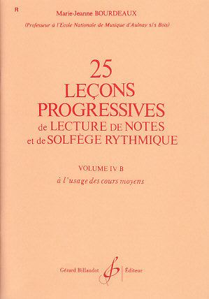 Bourdeaux MARIE-jeanne - 25 Lecons Progressives Vol.4b