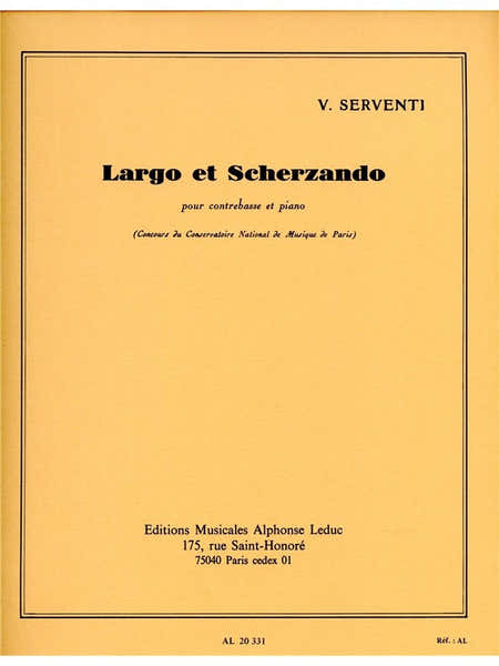 Leduc Largo et Scherzando pour contrebasse et piano