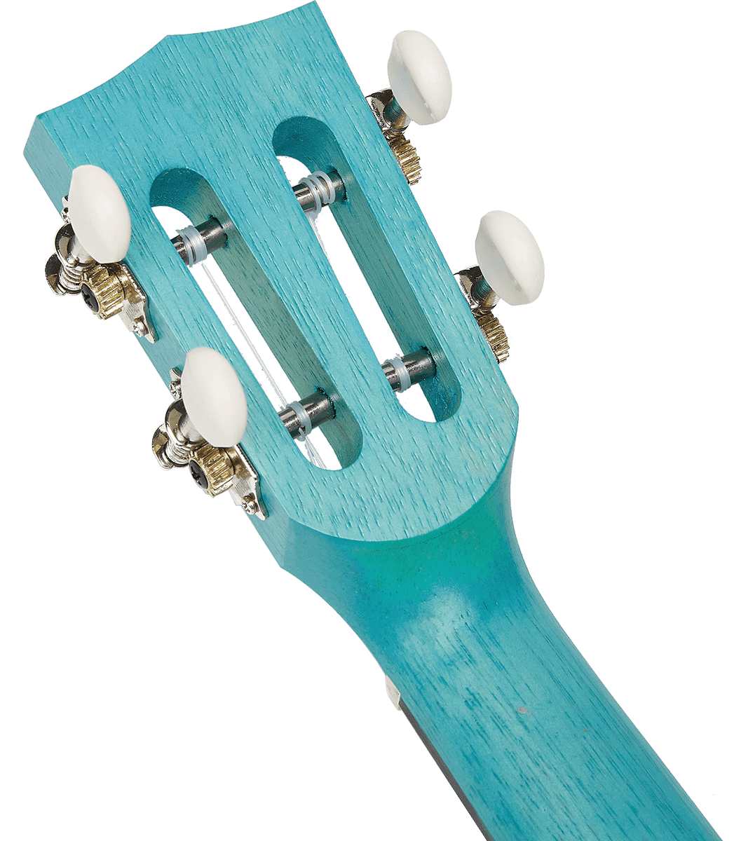 Island Concert Ukulele Aqua Blue + Cover