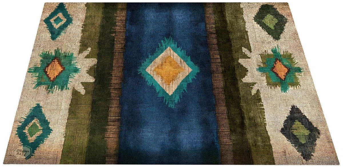 EART185-BLU - Native American Stage / Drum Mat 1.85 x 1.60m Anti-Slip - Blue