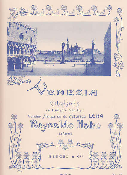 Leduc HAHN R. - VENEZIA - CHANT/PIANO