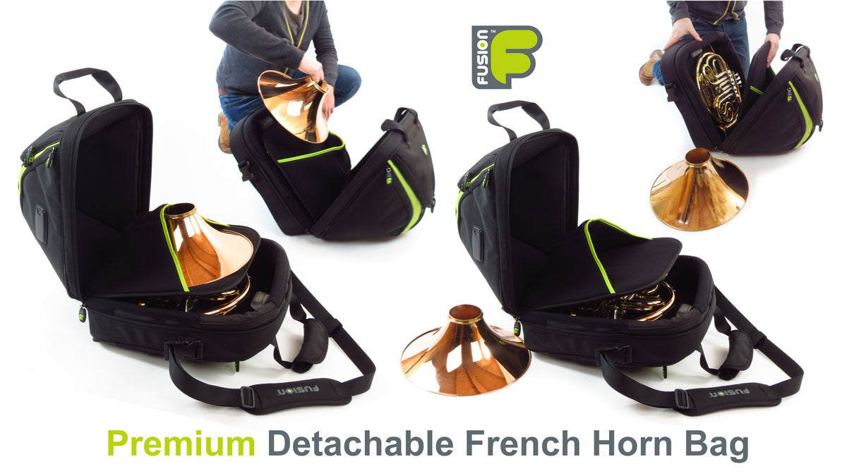 Premium Black/Green Horn Case (Detachable Bell)