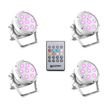 ROOT PAR 4 WH SET 1 - SET COMPOSED OF 4 X CLROOTPAR4WH WITH INFRARED REMOTE CONTROL