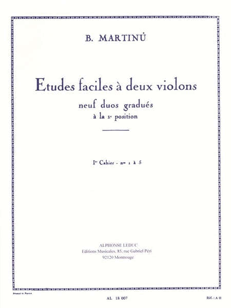 Leduc Etudes Faciles A Deux Violins Vol.1