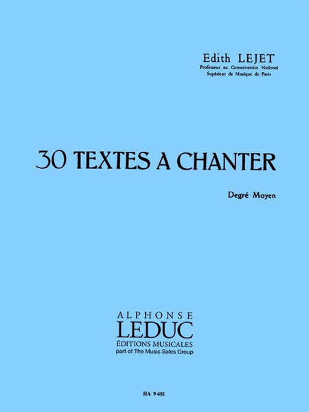Leduc 30 Textes a Chanter