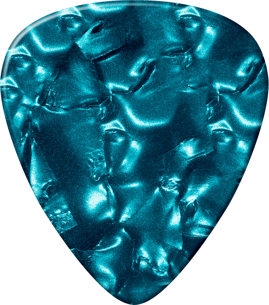 12 x Heavy Celluloid Turquoise Pearl
