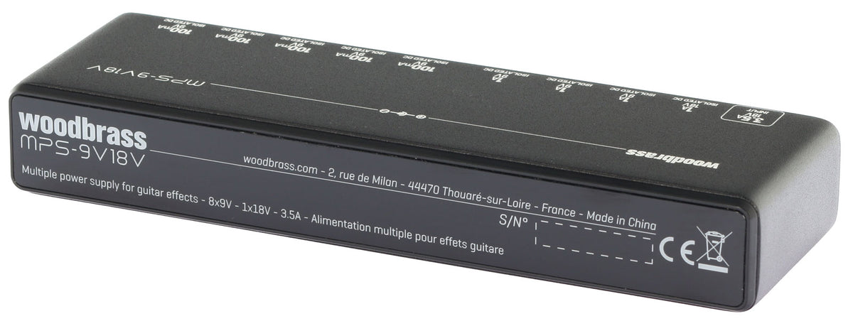MPS-9V18V, Slim Power Supply for 9 Pedals
