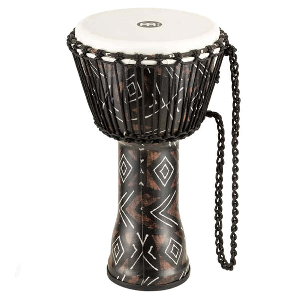 Meinl PERCUSSION 10" ROPE TUNED TRAVEL SERIES DJEMBE SYNTHETIC HEAD (PATENTED) KANGA SARONG