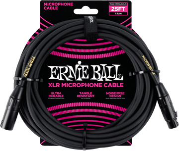 25' MALE / FEMALE XLR MICROPHONE CABLE