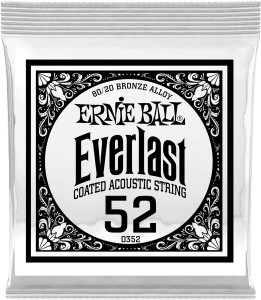 Ernie Ball .052 EVERLAST COATED 80/20 BRONZE ACOUSTIC GUITAR STRINGS