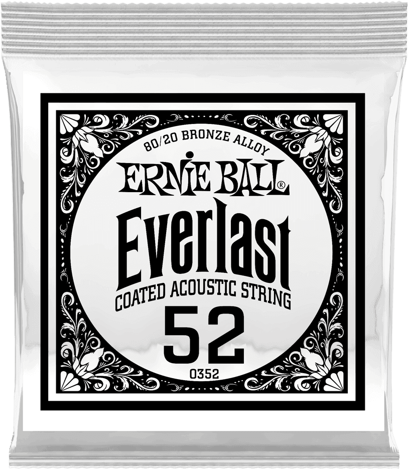 .052 EVERLAST COATED 80/20 BRONZE ACOUSTIC GUITAR STRINGS