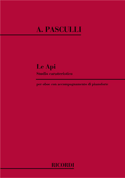 PASCULLI A. - LE API - HAUTBOIS & PIANO