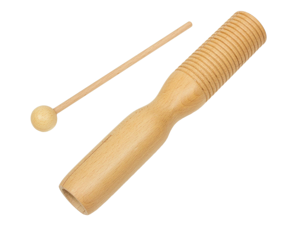 Tone Block / Guiro Beech 2 Tones + Beater - 3+