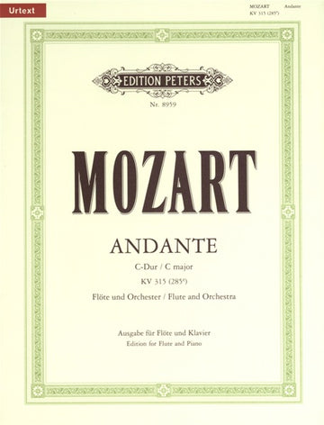 Mozart Wolfgang Amadeus - Andante In C K315 - Flute And Piano