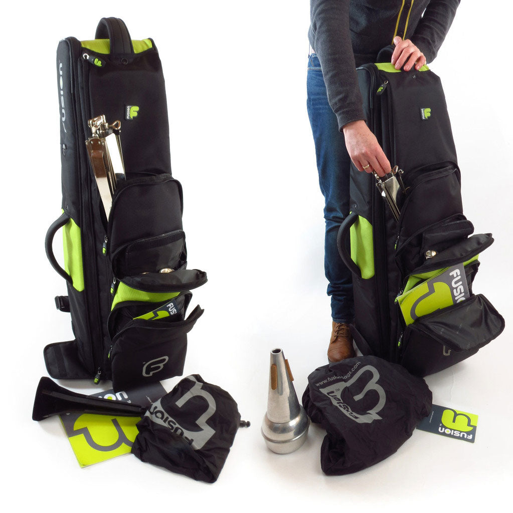 Premium Black/Green Bass Trombone Case
