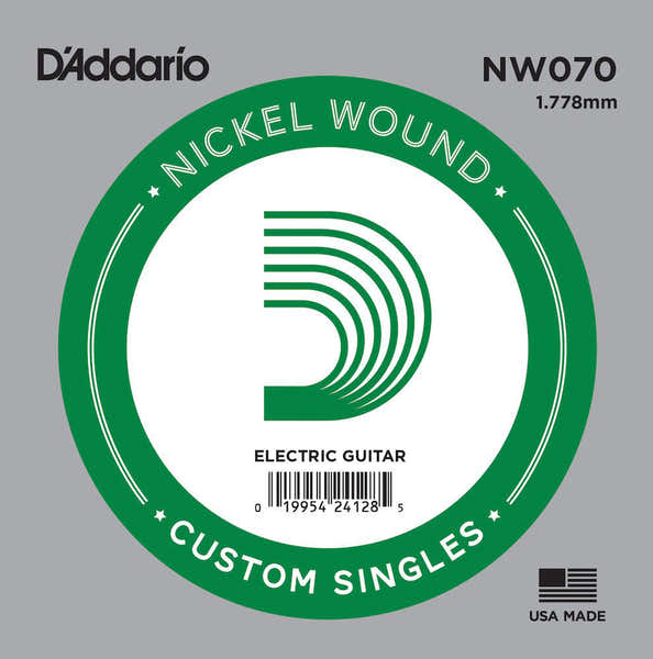 D'ADDARIO NW070 NICKEL WOUND ELECTRIC GUITAR SINGLE STRING .070