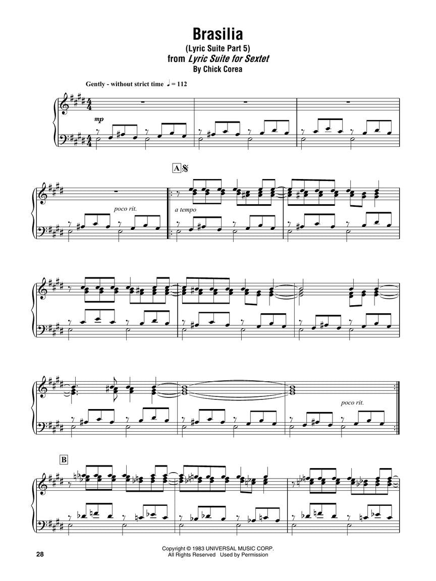 Chick Corea - Omnibook - Piano Transcriptions
