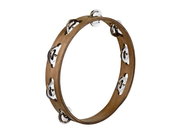Meinl TRADITIONAL WOOD TAMBOURINES STAINLESS STEEL JINGLES