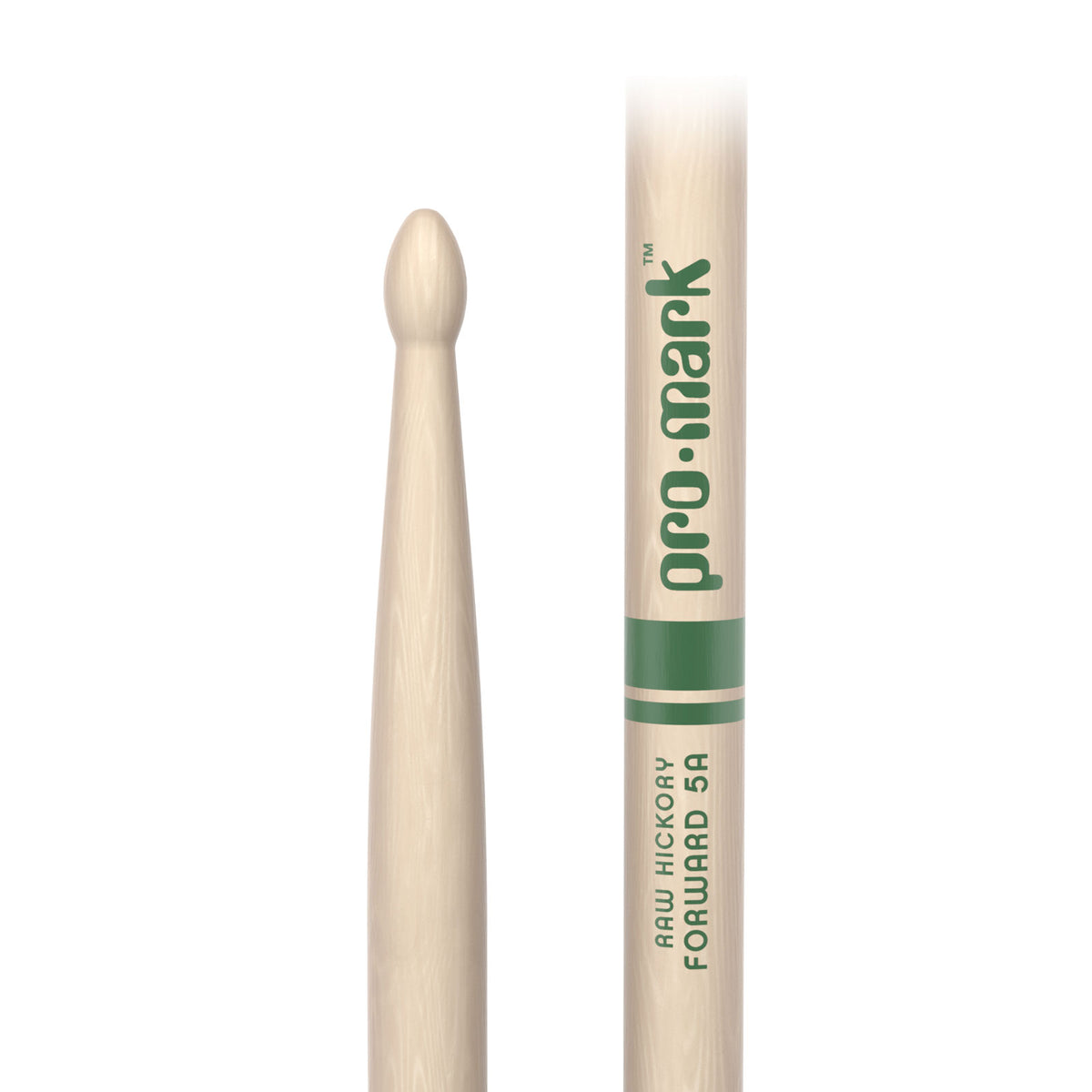 CLASSIC FORWARD 5A RAW HICKORY DRUMSTICK OVAL WOOD TIP